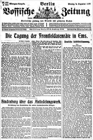 Vossische Zeitung vom 02.12.1918
