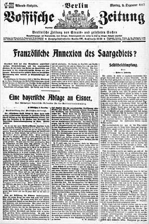 Vossische Zeitung vom 02.12.1918