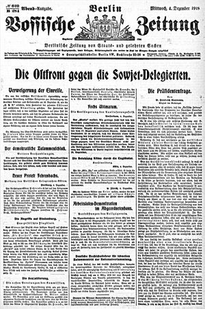 Vossische Zeitung vom 04.12.1918