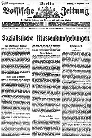 Vossische Zeitung vom 09.12.1918