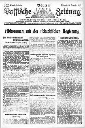 Vossische Zeitung on Dec 11, 1918