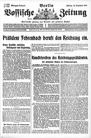 Vossische Zeitung vom 13.12.1918