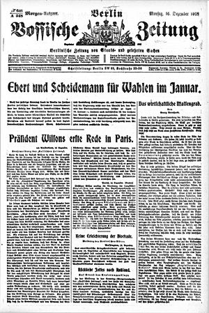 Vossische Zeitung vom 16.12.1918