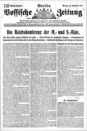 Vossische Zeitung vom 16.12.1918