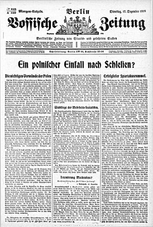 Vossische Zeitung vom 17.12.1918