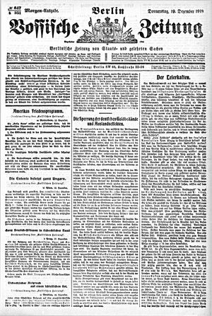 Vossische Zeitung vom 19.12.1918