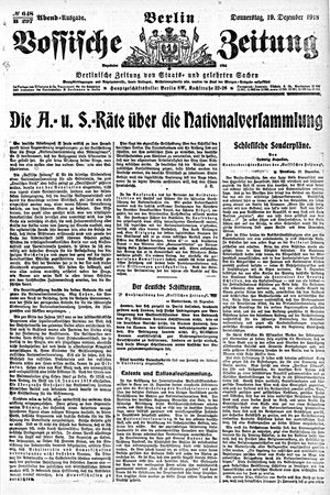 Vossische Zeitung vom 19.12.1918