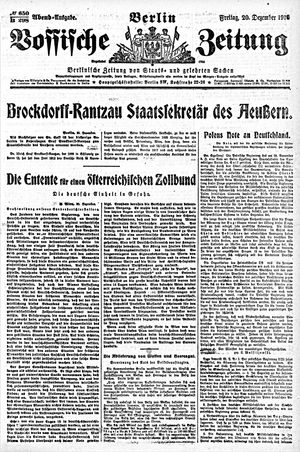 Vossische Zeitung vom 20.12.1918