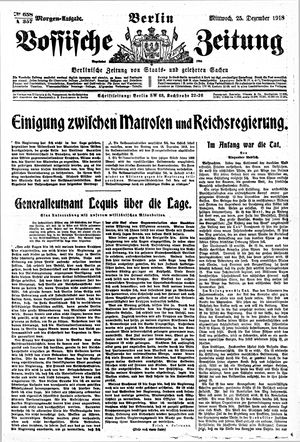 Vossische Zeitung vom 25.12.1918