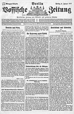 Vossische Zeitung on Jan 3, 1919