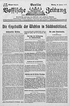 Vossische Zeitung on Jan 13, 1919