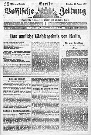 Vossische Zeitung vom 21.01.1919
