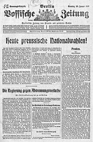 Vossische Zeitung on Jan 26, 1919