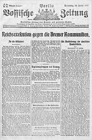 Vossische Zeitung on Jan 30, 1919