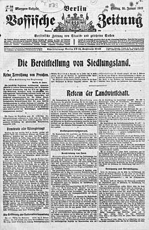 Vossische Zeitung on Jan 31, 1919