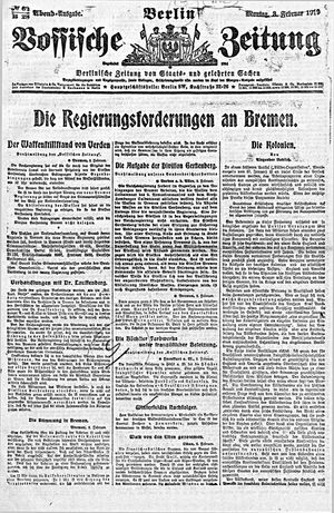 Vossische Zeitung on Feb 3, 1919