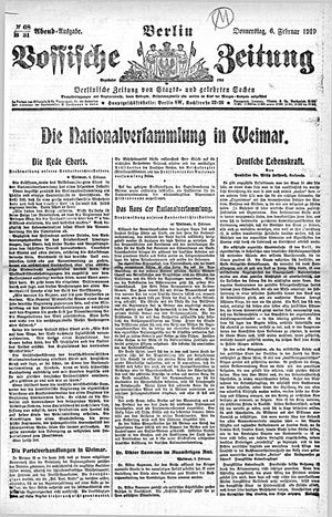 Vossische Zeitung on Feb 6, 1919