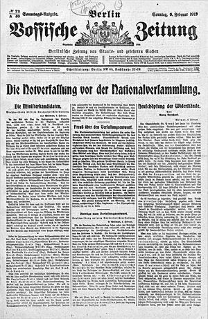 Vossische Zeitung vom 09.02.1919