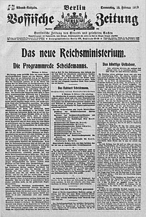 Vossische Zeitung vom 13.02.1919