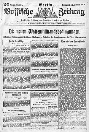 Vossische Zeitung vom 15.02.1919