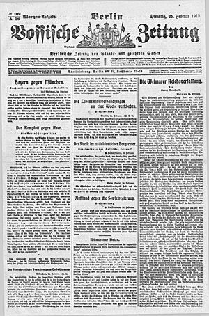 Vossische Zeitung vom 25.02.1919