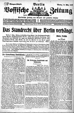 Vossische Zeitung on Mar 10, 1919