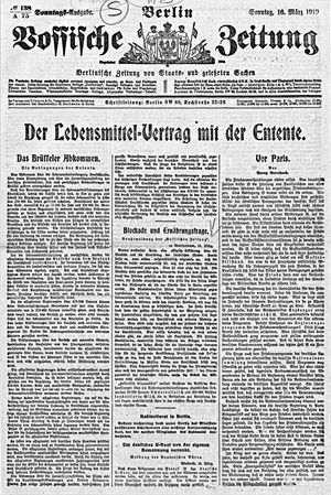 Vossische Zeitung on Mar 16, 1919