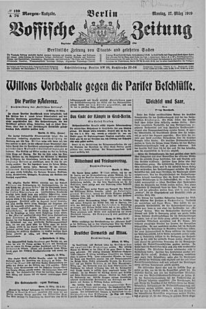 Vossische Zeitung on Mar 17, 1919