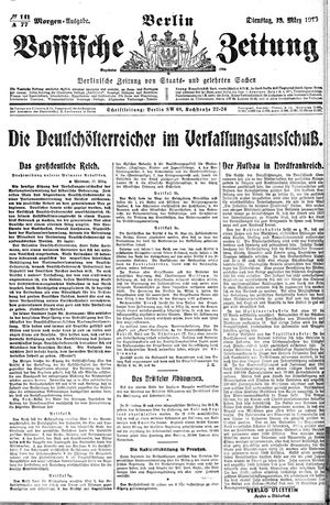 Vossische Zeitung vom 18.03.1919