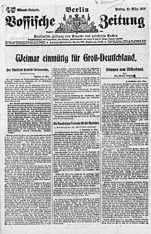 Vossische Zeitung vom 21.03.1919