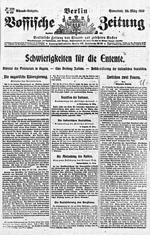 Vossische Zeitung vom 22.03.1919