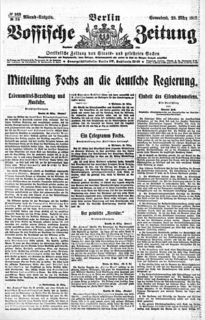 Vossische Zeitung on Mar 29, 1919
