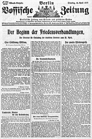 Vossische Zeitung on Apr 15, 1919