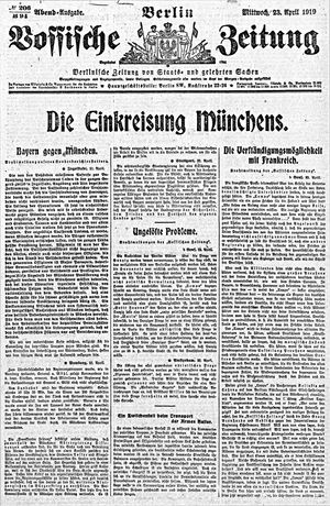 Vossische Zeitung on Apr 23, 1919