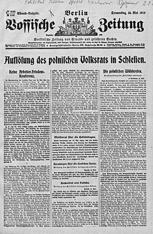 Vossische Zeitung on May 15, 1919