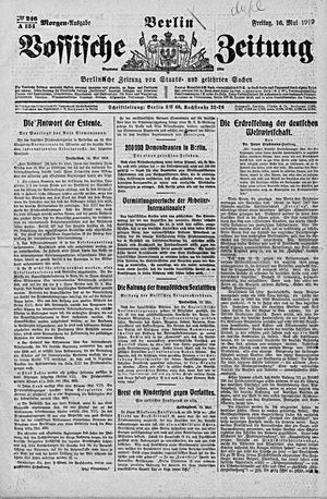 Vossische Zeitung vom 16.05.1919
