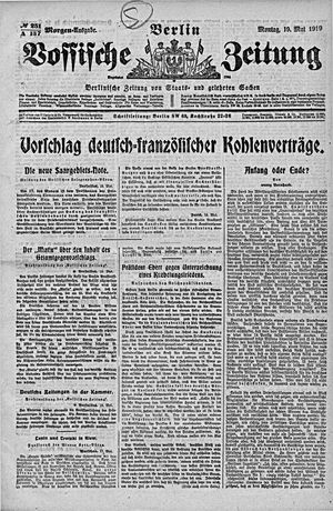 Vossische Zeitung vom 19.05.1919