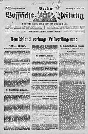 Vossische Zeitung on May 21, 1919