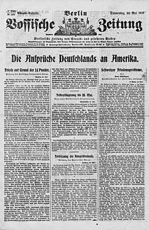 Vossische Zeitung on May 22, 1919