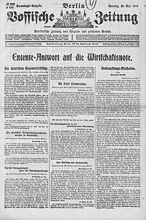 Vossische Zeitung vom 25.05.1919