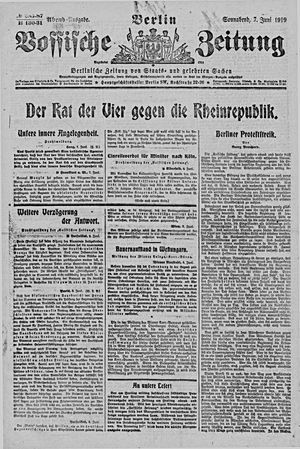 Vossische Zeitung vom 07.06.1919