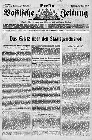 Vossische Zeitung vom 08.06.1919