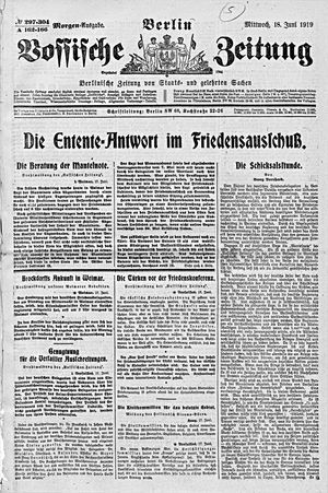 Vossische Zeitung vom 18.06.1919