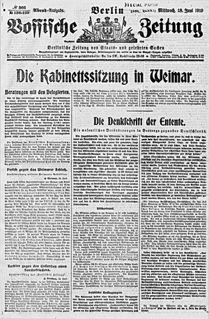 Vossische Zeitung vom 18.06.1919