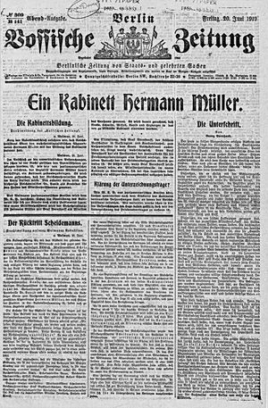 Vossische Zeitung vom 20.06.1919