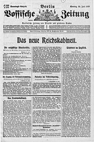Vossische Zeitung vom 22.06.1919