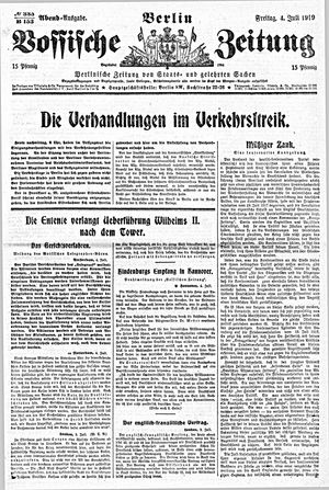 Vossische Zeitung vom 04.07.1919