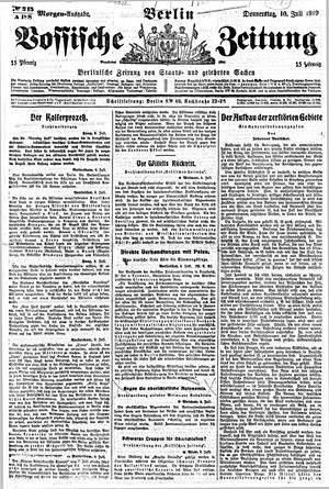 Vossische Zeitung vom 10.07.1919