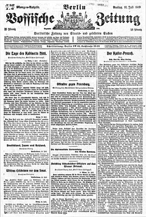 Vossische Zeitung on Jul 11, 1919