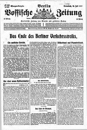 Vossische Zeitung vom 12.07.1919